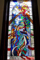 Pathways window by Nora Gaston as memorial to organ donors at Belfast City Hall. Belfast, Northern Ireland.
