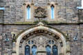 Facade carvings of Presbyterian Assembly. Belfast, Northern Ireland.