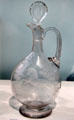 Glass claret jug by Pugh Glasshouse of Dublin at Ulster Museum. Belfast, Northern Ireland.