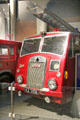 Dennis F8 fire engine designed to get through narrow streets at Ulster Transport Museum. Belfast, Northern Ireland