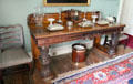 Dining room sideboard with plate bucket at Florence Court. Enniskillen, Northern Ireland.