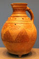 Earthenware tripod ale jug from London, England at British Museum. London, United Kingdom.