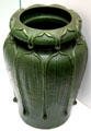 Grueby Faience vase by George Prentiss Kendrick for Grueby Pottery of Boston at British Museum. London, United Kingdom.