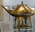 Brass kettle & stand by Jan Eisenlöffel of Haarlem, Netherlands at British Museum. London, United Kingdom.