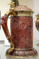 Carved amber tankard with silver-gilt mounts prob. from Königsberg in Germany at British Museum. London, United Kingdom.
