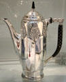 Silver & ebony coffee pot BY Fritz Schmoll von Eisenwerth & made by P. Bruckmann & Sons of Heilbronn at British Museum. London, United Kingdom.