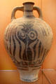 Minoan pottery stirrup-jar with octopus found in tomb, Kourion, Cyprus at British Museum. London, United Kingdom.