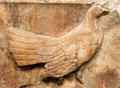 Relief wild fowl from stone frieze from Xanthos in Antalya at British Museum. London, United Kingdom.