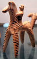 Terracotta horse & rider made in Boeotia at British Museum. London, United Kingdom.