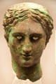 Bronze head of woman from Mersin, Cilicia at British Museum. London, United Kingdom.