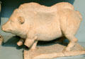 Marble statue of pig found in sanctuary of Demeter at Knidos at British Museum. London, United Kingdom.