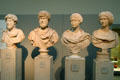 Collection of Roman busts at British Museum. London, United Kingdom.