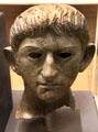 Roman life-size bronze head of Emperor Nero found in River Alde at Rendham, Suffolk at British Museum. London, United Kingdom.