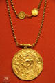 Late Roman gold medallion showing Herakles at British Museum. London, United Kingdom.
