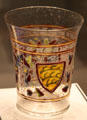 Venetian glass beaker by Master Aldrevandin at British Museum. London, United Kingdom.