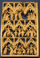 Ivory panel with scenes from Christ's Passion from Paris at British Museum. London, United Kingdom.