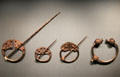 Ring brooches typical of Irish-Vikings at British Museum. London, United Kingdom.