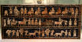 Box decorated with mosaics from Sumerian city of Ur at British Museum. London, United Kingdom.