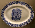 Vauxhall Gardens ceramic platter from Staffordshire at Sir John Soane's Museum. London, United Kingdom.