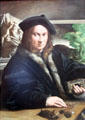 Portrait of a Man by Parmigianino at National Gallery. London, United Kingdom.