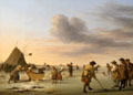Golfers on Ice near Haarlem painting by Adriaen van de Velde at National Gallery. London, United Kingdom