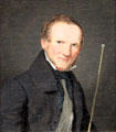 Danish painter Wilhelm Bendz portrait by Christen Købke of Denmark at National Gallery. London, United Kingdom.