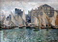 Museum at Le Havre painting by Claude Monet at National Gallery. London, United Kingdom.