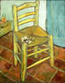 Van Gogh's chair in house in Arles painting by Vincent van Gogh at National Gallery. London, United Kingdom.
