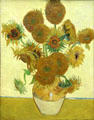 Sunflowers painting by Vincent van Gogh at National Gallery. London, United Kingdom