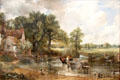 Hay Wain painting by John Constable at National Gallery. London, United Kingdom.