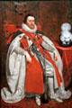 King James VI of Scotland, James I of UK portrait by Daniel Mytens at National Portrait Gallery. London, United Kingdom