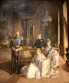 King George V, Queen Mary, Prince Edward & Princes Mary portrait by Sir John Lavery at National Portrait Gallery. London, United Kingdom