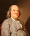 Benjamin Franklin portrait after Joseph Siffred Duplessis at National Portrait Gallery. London, United Kingdom.