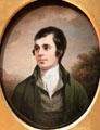 Scottish poet Robert Burns portrait by Alexander Nasmyth at National Portrait Gallery. London, United Kingdom.