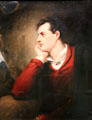 Poet George, Lord Byron portrait by Richard Westall at National Portrait Gallery. London, United Kingdom.