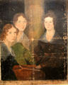 Brontë sisters portrait by Patrick Branwell Brontë at National Portrait Gallery. London, United Kingdom.