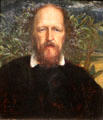 Poet Alfred, Lord Tennyson portrait by George Frederic Watts at National Portrait Gallery. London, United Kingdom.