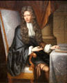 Chemist Robert Boyle portrait after Johann Kerseboom at National Portrait Gallery. London, United Kingdom.