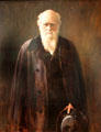 Evolutionist Charles Darwin portrait by John Collier at National Portrait Gallery. London, United Kingdom.