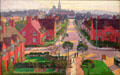 Hampstead Garden Suburb from Willifield Way painting by William Ratcliffe at Tate Britain. London, United Kingdom.
