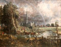 Salisbury Cathedral from Meadow painting by John Constable at Tate Britain. London, United Kingdom.