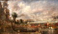 Opening of Waterloo Bridge, London on June 18, 1817 painting by John Constable at Tate Britain. London, United Kingdom.