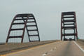 Arched bridges on I-65 north of Mobile. Mobile, AL.