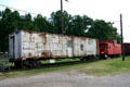 MKT freight car & caboose at Fort Smith Trolley Museum. Fort Smith, AR.