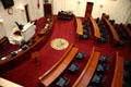 Senate chamber from gallery in Arkansas State Capitol. Little Rock, AR.
