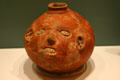 Human head effigy jar with red slip surface found Mainard Burial, AR, at Old State House Museum. Little Rock, AR.