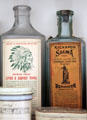 Antique tonic bottles in Corbett House at Tucson Museum of Art. Tucson, AZ.
