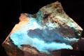 Chrysocolla mineral nugget from AZ mine at Arizona History Museum. Tucson, AZ