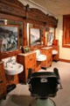 Barber shop interior at Arizona Historical Society Museum Downtown. Tucson, AZ.