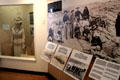Display about U.S. Army scouts beside one about frontier wives at Fort Lowell Museum. Tucson, AZ.